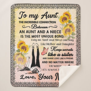 Personalized To My Gorgeous Aunt Sunflower Blanket