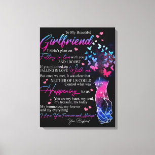 Personalized To My Gorgeous Girlfriend From Boyfri Canvas Print