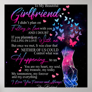 Personalized To My Gorgeous Girlfriend From Boyfri Poster