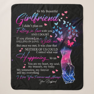 Personalized To My Gorgeous Girlfriend From Boyfri Sherpa Blanket