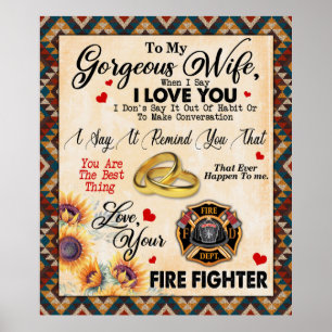 Personalized To My Gorgeous Wife Poster