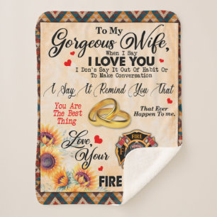 Personalized To My Gorgeous Wife Sunflower Blanket