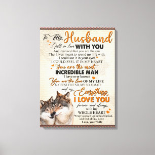 Personalized To My Husband From Wife Poster, Canvas Print