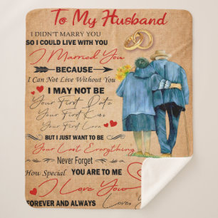 Personalized To My Husband, Husband Birthday Sherpa Blanket