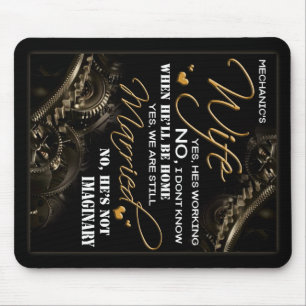 Personalized To My Mechanic's Wife, Married Blanke Mouse Pad