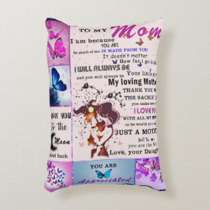 Personalized To My Mom From Daughter Accent Pillow