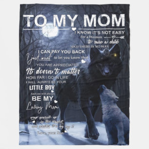 Personalized To My Mom From Son, Fleece Blanket