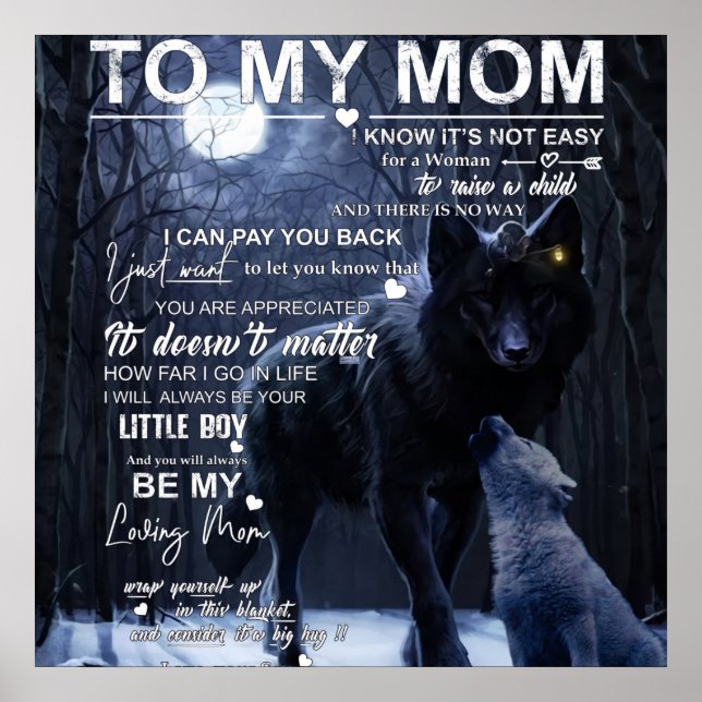 Personalized To My Mom From Son, Poster (Front)