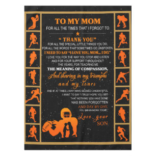 Personalized To My Mom From Your Son Baseball Play Tablecloth