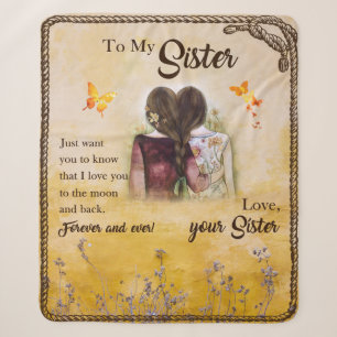 Personalized to My Sister Blanket