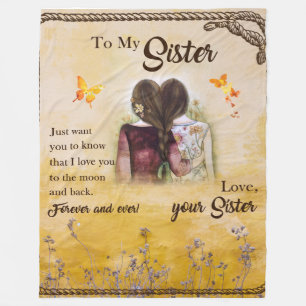 Personalized to My Sister Blanket