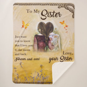 Personalized to My Sister Blanket