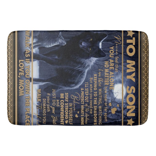 Personalized To My Son Birthday Gift, Bath Mat (Front)