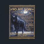 Personalized To My Son Birthday Gift, Fleece Blanket<br><div class="desc">Personalized To My Son Birthday Gift, </div>