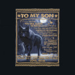 Personalized To My Son Birthday Gift, Fleece Blanket<br><div class="desc">Personalized To My Son Birthday Gift, </div>