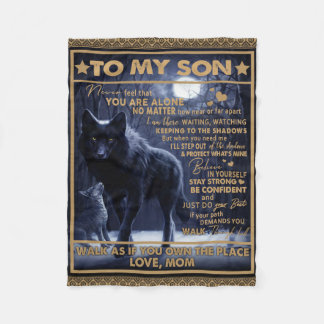 Personalized To My Son Birthday Gift, Fleece Blanket
