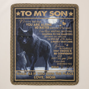 Personalized To My Son Birthday Gift, Sherpa Blanket