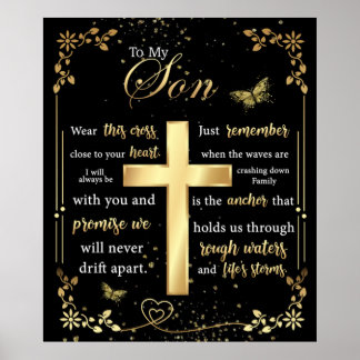 Personalized To My Son Blanket Poster