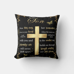Personalized To My Son Blanket Throw Pillow