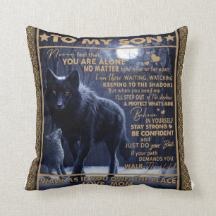 Personalized To My Son, Letter From Mom Throw Pillow