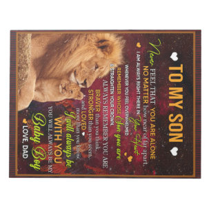 Personalized To My Son Lion, Love Letter From Dad Notepad