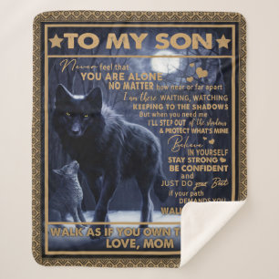 Personalized To My Son Sherpa Blanket
