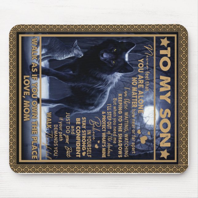 Personalized To My Son, Son Birthday Gift Mouse Pad (Front)