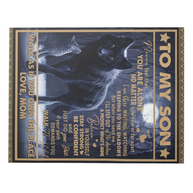 Personalized To My Son, Son Birthday Gift Notepad (Front)