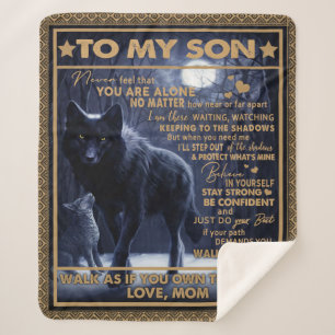 Personalized To My Son, Son Birthday Gift Sherpa Blanket