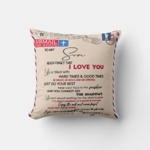Personalized To My Son, Son Birthday Gift Throw Pillow