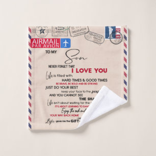 Personalized To My Son, Son Birthday Gift Wash Cloth