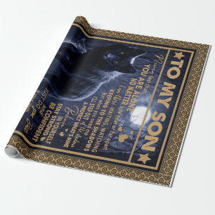 Personalized To My Son, Son Birthday Gift Wrapping Paper