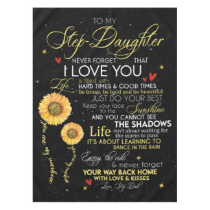 Personalized To My Step-Daughter Blanket Tablecloth