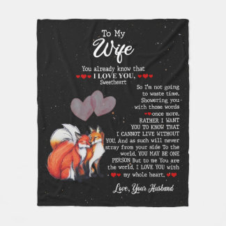 Personalized To My Wife Blanket