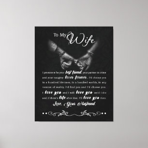 Personalized To My Wife Blanket Canvas Print
