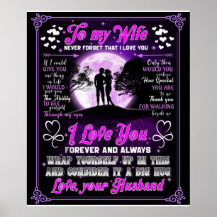 Personalized To My Wife Blanket Poster