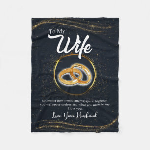Personalized To My Wife Couple Valentine Gifts Fleece Blanket