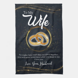 Personalized To My Wife   Couple Valentine Gifts Kitchen Towel