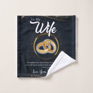 Personalized To My Wife Couple Valentine Gifts Wash Cloth