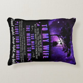 Personalized To My Wife, Letter From Husband Blank Accent Pillow