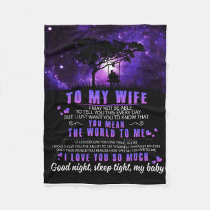 Personalized To My Wife, Letter From Husband Fleece Blanket