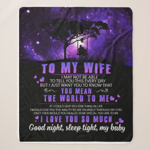 Personalized To My Wife, Letter From Husband Sherpa Blanket