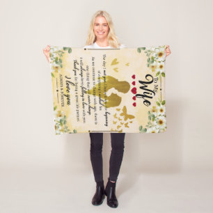 Personalized To My Wife Love Forever Gifts Idea Fleece Blanket