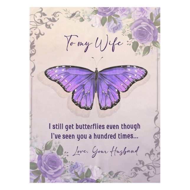 Personalized To My Wife | Love Letter From Husband Tablecloth (Front)