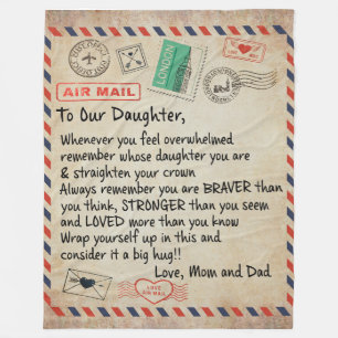 Personalized To Our Son Love Letter From Mom And D Fleece Blanket