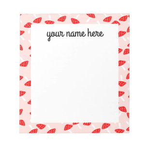Personalized Toadstool Mushrooms Notepad