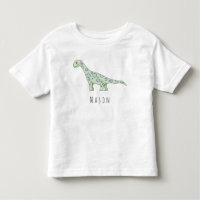 Personalized Toddler Boy Doodle Dinosaur with Name