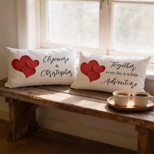 Personalized Together Every Day Adventure Quote  Lumbar Pillow