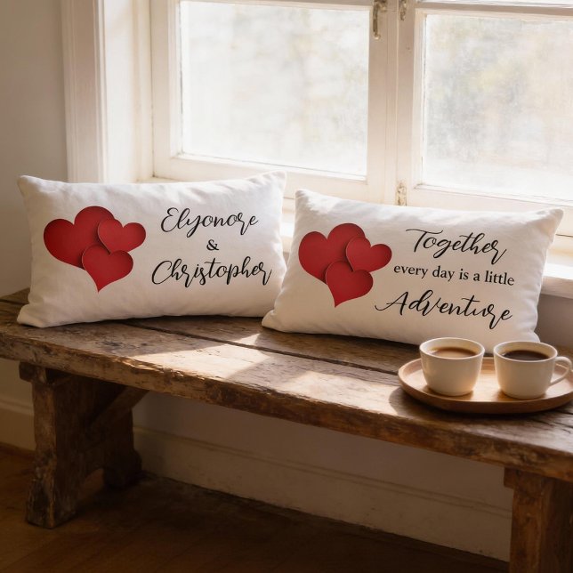 Personalized Together Every Day Adventure Quote  Lumbar Pillow (Creator Uploaded)