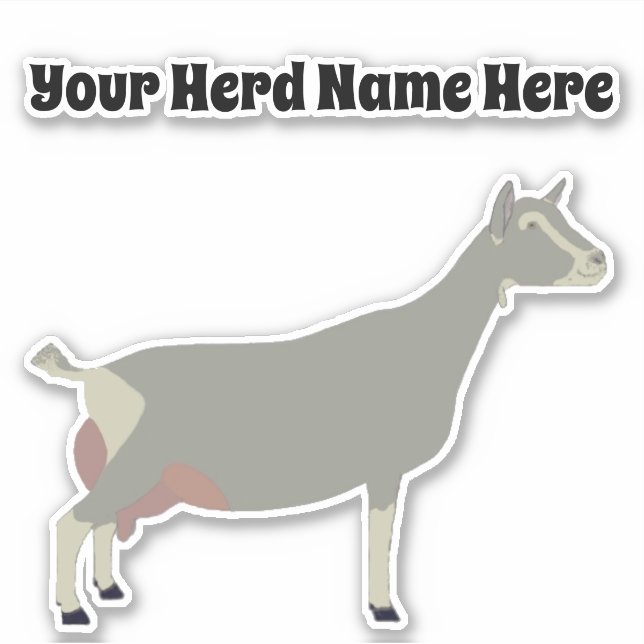 Personalized Toggenburg Dairy Goat (Front)